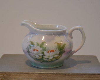 Vintage Leuchtenburg Germany 10 Floral Decorative Creamer Small Vase Pitcher