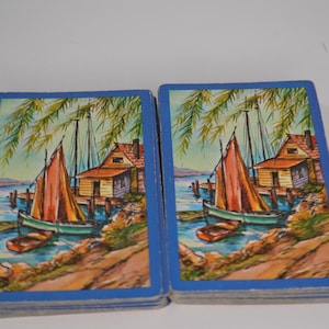 Vintage Sailboat Boat Nautical Sailing Lot of 25 Playing Cards Ephemera