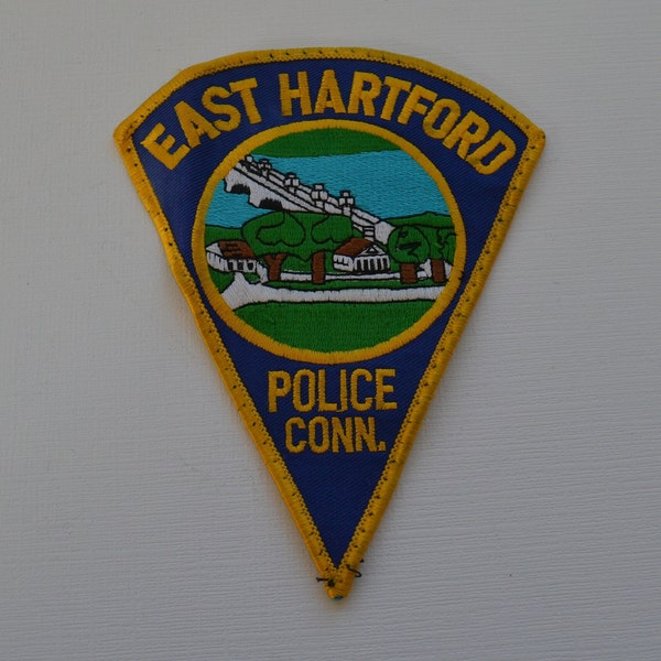 Insigne de patch brodé vintage de la police d'East Hartford Conn City
