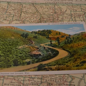 Weinlese-Ephemera-Gedächtnis-kultige Andenken Lincoln Landstraße Telefon-Canon-Reise-Postkarte