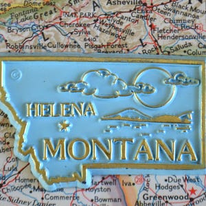 Travel Rubber Collectible Helena Montana State Refrigerator Magnet