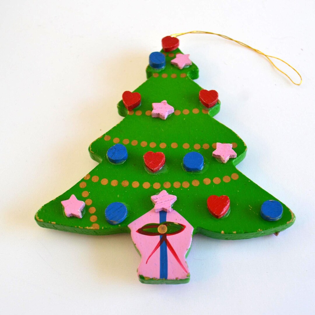 * christmas tree ❀ ヴィンテージオーナメントのクリスマスツリー ヴィンテージ木製クリスマスツリーオーナメント - Etsy 日本