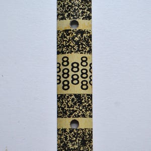 Vintage Black White Metal Numbered Tag Xylophone Key - Number 8