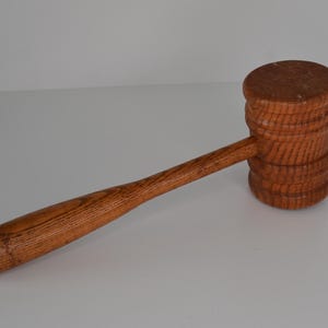 Vintage Large Wood Judge Auctioneer Gavel Mallet