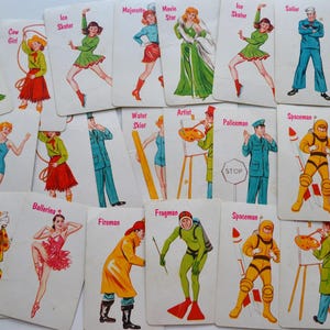Juego Fairchild vintage, tarjetas educativas para niños, tarjetas de memoria con temas de trabajo y ocupación, lote 11