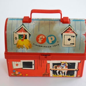 Vintage Fisher Price Toys Barn Thermos Carrier