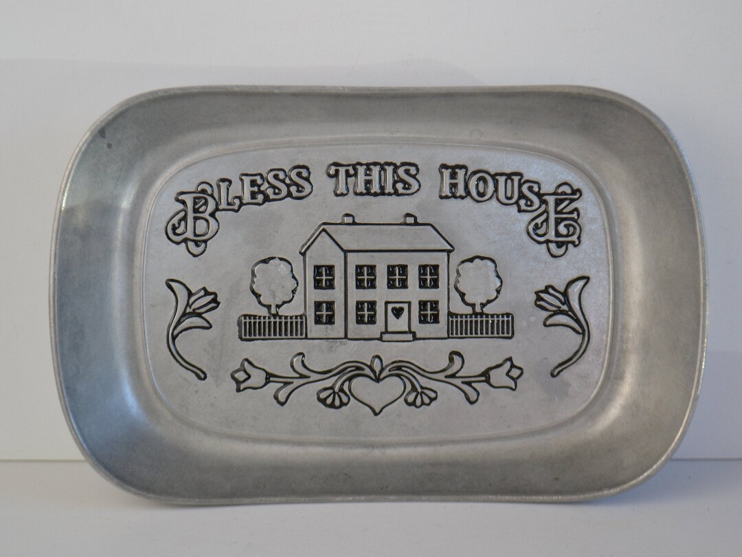 Vintage Wilton Silver Bless This House Home Platter Plate Home Decor - Etsy