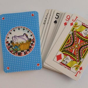 vintage Poulet Animal Calico Lot de 25 cartes à jouer éphémères