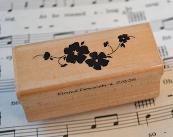 Blume Floral Holz montiert Stempel