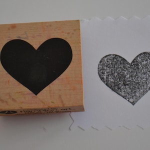 Vintage Heart Box Wood Mounted Rubber Stamp
