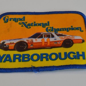 Vintage Car Racing Grand National Champion Hardees Yarborough Embroidered Patch Badge