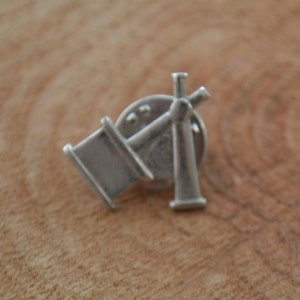 Vintage Silver Drum Drummer Band Lapel Jacket Jewelry Pin