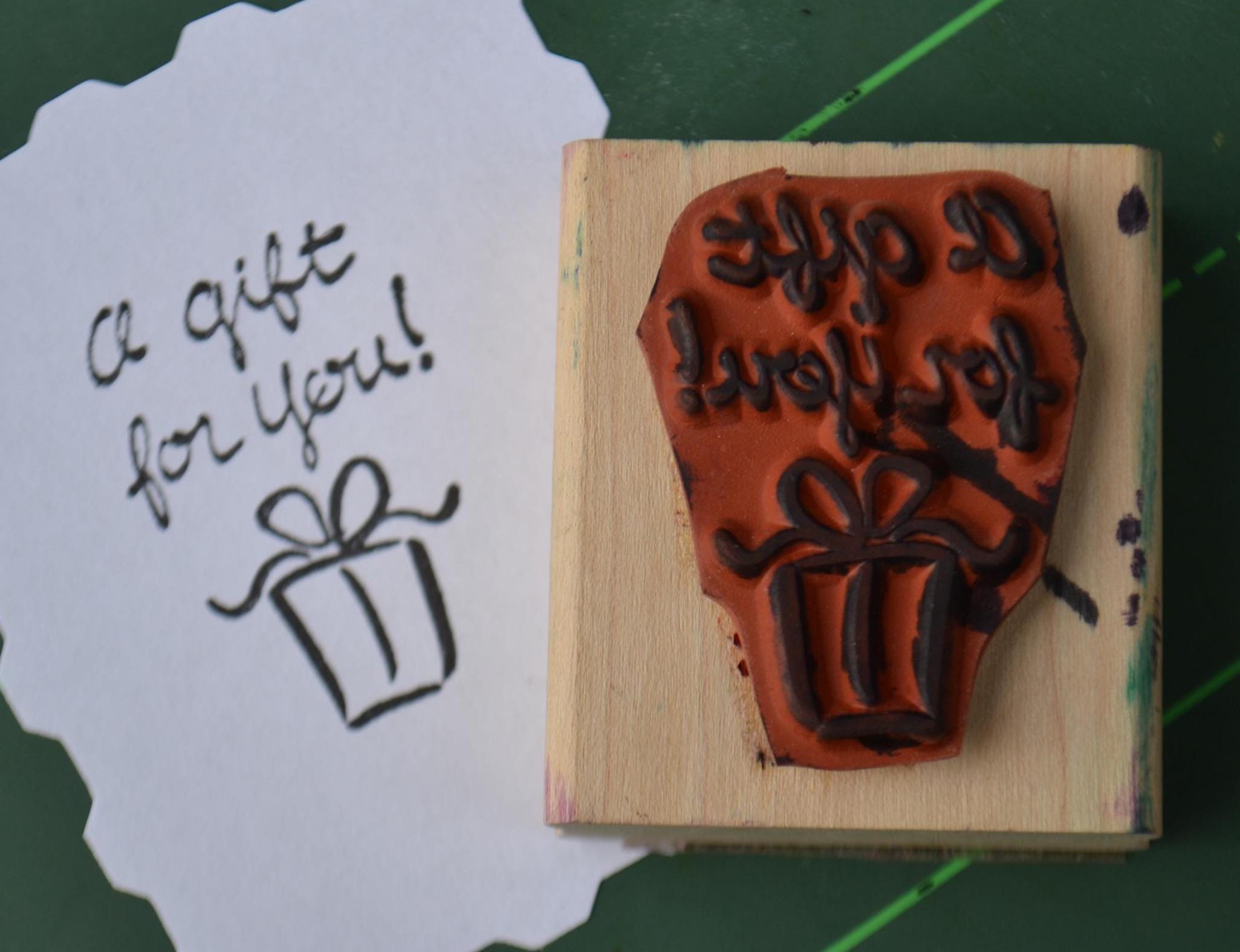 ヴィンテージ スタンピンアップ ギフト フォー ユー 木製マウント ゴム