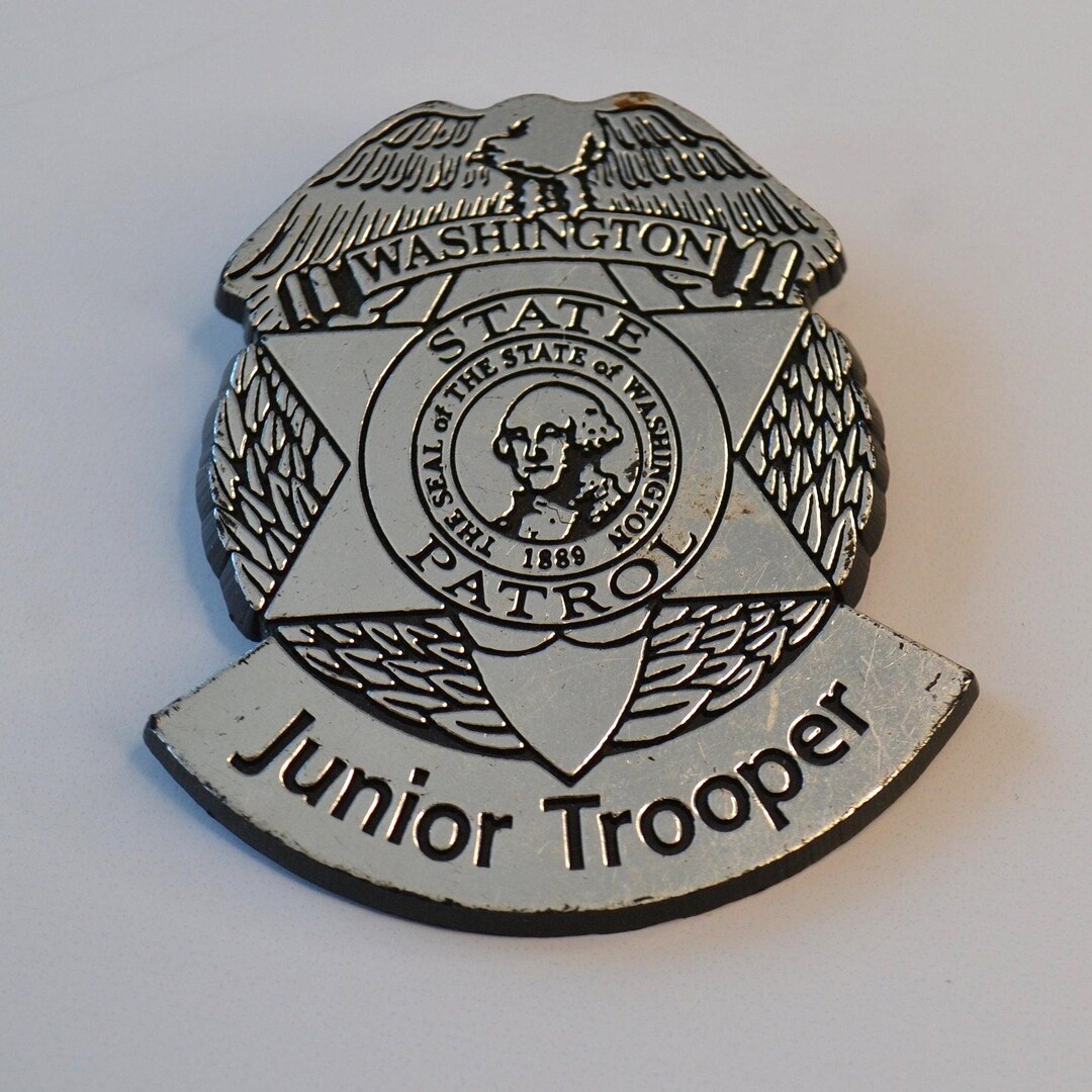 Vintage Pretend Play Washington State Patrol Junior Trooper Badge Pin ...