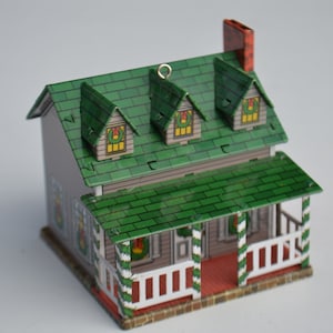 Vintage Hallmark Metal House - Adorno para árbol de Navidad