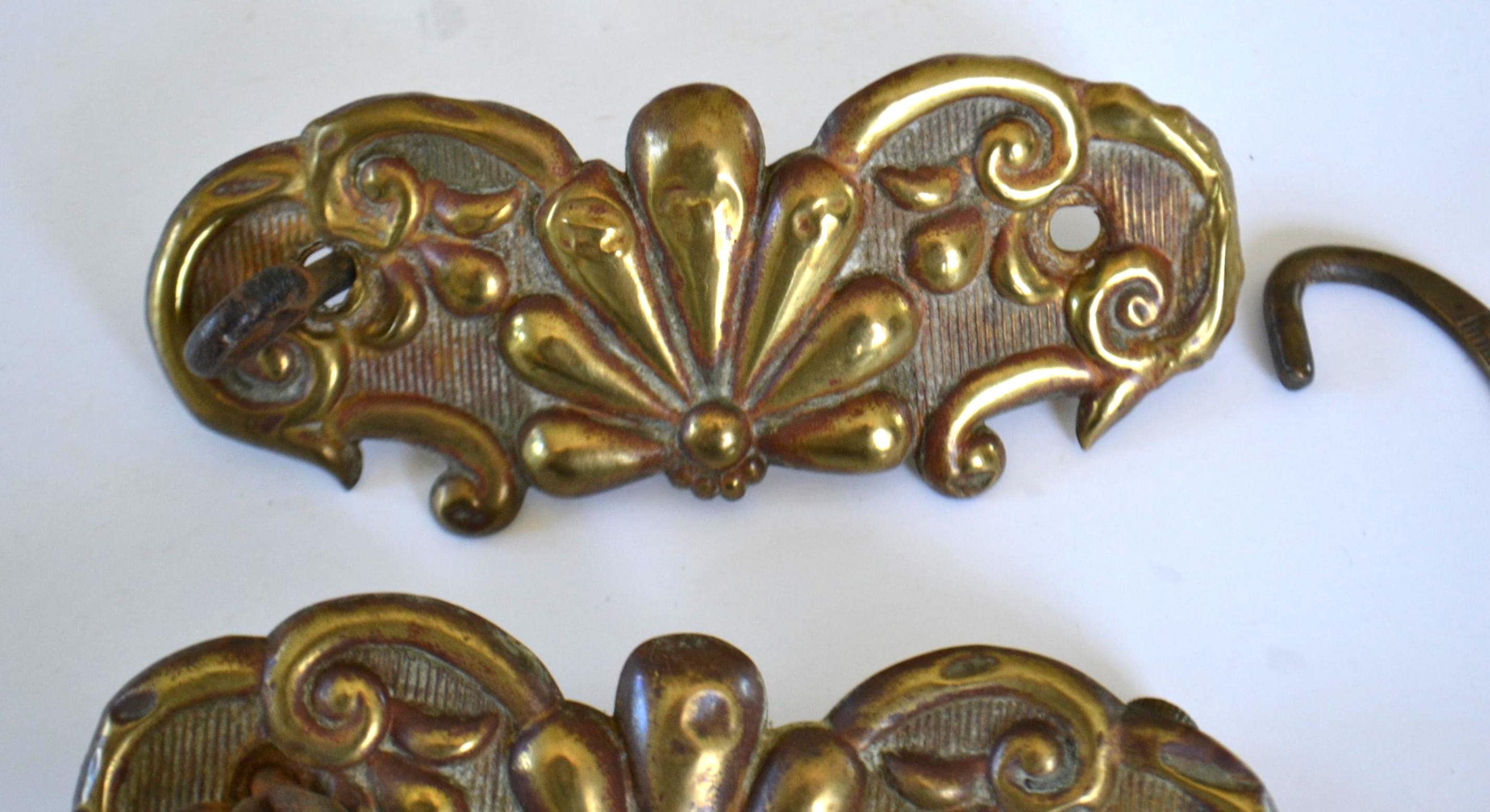 1 Antik Stil Massivem Messing Schwan Hals Ösen Sch Produktbild-Vorschau 9