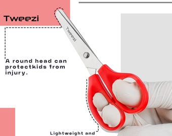 Children's Safety Craft Scissors: Rounded Tip, Soft Grip, Stainless Steel