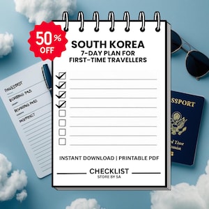 South Korea Travel Itinerary & Tips – 7-Day Printable Guide | PDF Digital Download