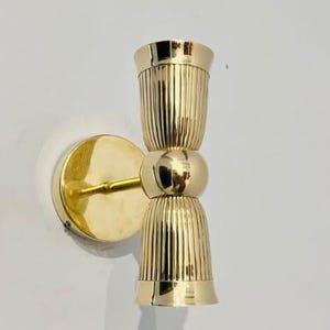 Mid-Century Modern Antique Brass Italian Wall Sconce | Cone Wall Sconce Light | Wall Light Fixture | Brass Wall Sconce Light | Light Fixture