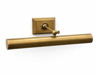 Aplique de pared de latón estilo mediados de siglo para cuadros: Iluminación artesanal de estilo italiano.