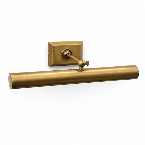 Picture Light Mid Century Brass Wall Sconce: Handmade Italian Style Lighting