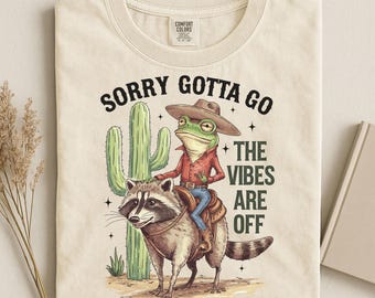 Funny Western Frog Raccoon Tee | Vintage Cowboy Graphic T-Shirt
