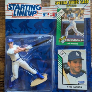 Eric Karros Los Angeles Dodgers 1993 Start Lineup 4&quot; Figur mit Baseballkarte und Special Series Young Sensations Baseballkarte