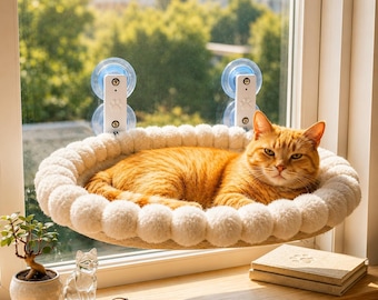 Hängmatta för kattfönster, väggmöbler för katt, hyllor för klösträd och klösträd