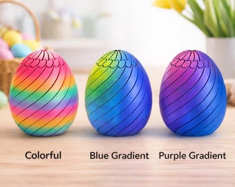Easter Basket Stuffers Fidget Toy, 3D Printed Twisty Egg Slime Ball, Stress Relief Desk Toy Gift for Kids Teens Adults