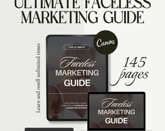 Faceless Marketing Guide: Canva eBook, PLR & MRR Lizenz (PDF-Download