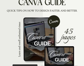 Canva Guide eBook: PLR & MRR License, Design Tips (PDF Download)