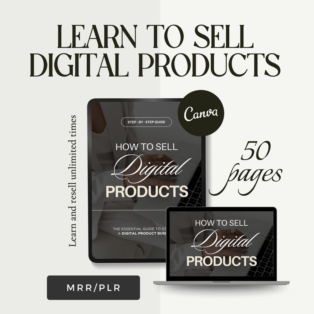 Digital Product Business Guide: Canva Ebook With PLR & MRR License (PDF ...