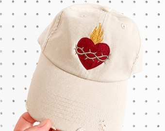 Sacred Heart of Jesus Embroidered Baseball Cap
