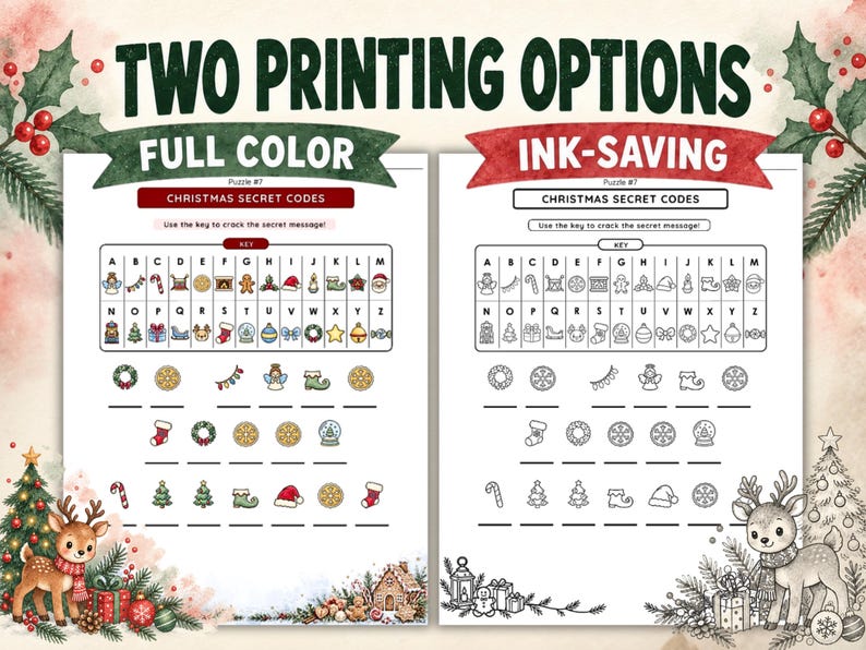 Christmas Cryptogram Worksheets for Kids | 20 Printable Secret Code ...