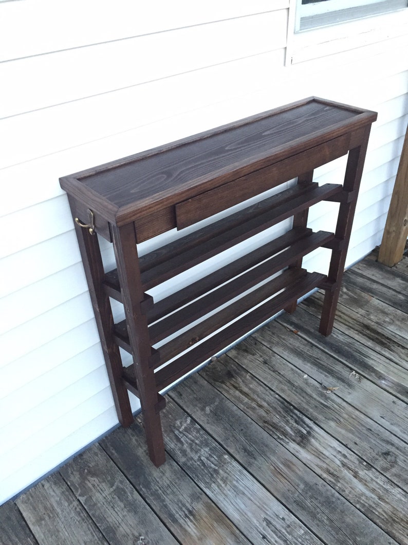 Shoe Rack Table with Drawer image 6