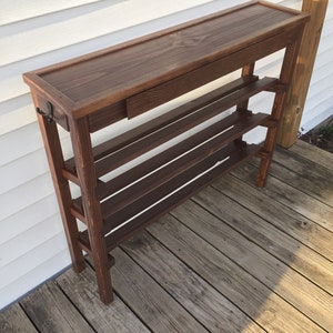 Shoe Rack Table with Drawer image 3