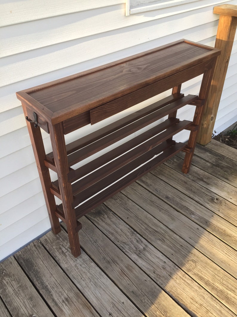 Shoe Rack Table with Drawer image 3