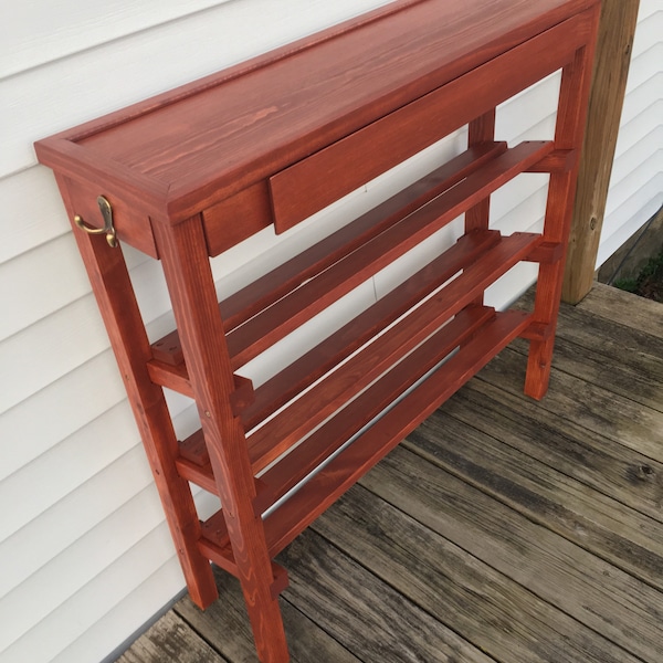 Shoe Rack Table with Drawer