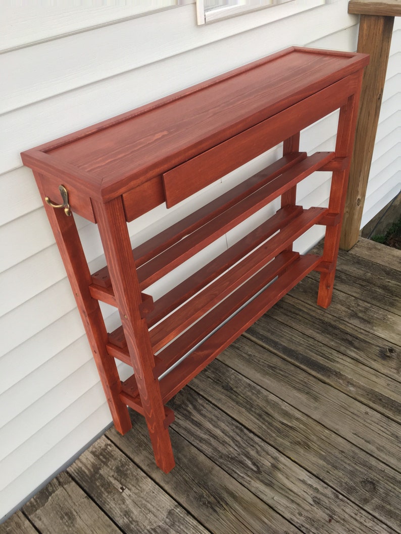 Shoe Rack Table with Drawer image 1