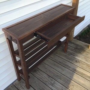 Shoe Rack Table with Drawer image 2