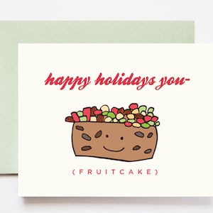 Carte de voeux de Noël de Fruitcake de joyeuses fêtes