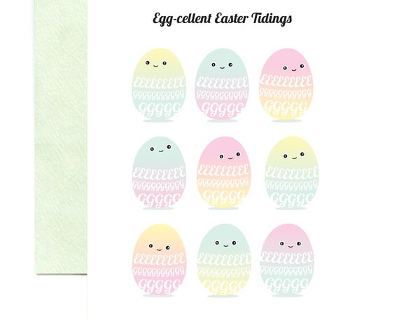 Egg-cellent Easter Tidings Greeting Card