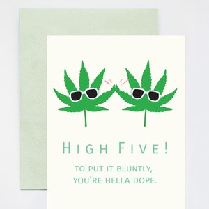 High Five You're Hella Dope Punny Carte de félicitations