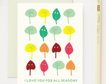 Love You For All Seasons Valentines Love Greeting Card