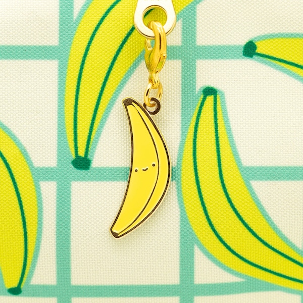 Banana Zipper Enamel Charm