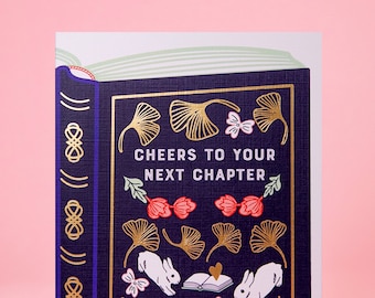 Next Chapter Book Congratulations Gold Foil Greeting Card
