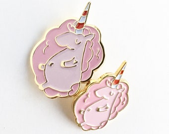 NEW ** Chubby Cotton Candy Unicorn Enamel / Lapel Pin