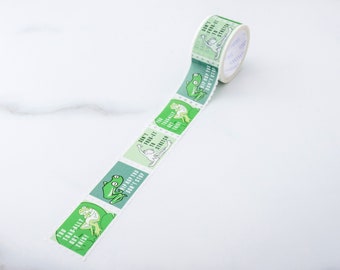 Frog + Toads STAMPS Washi Tape, Pattern Paper Tape, Gift Wrap, Stocking Stuffer, Kawaii Tape, Journal, Planner, Notepad, Gifts