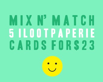 Mix &#39;n Match Greeting Cards - Set of 5