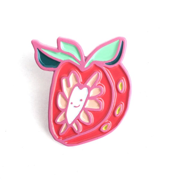NEW** Kawaii Strawberry Soft Enamel / Lapel Pin